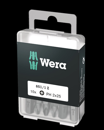 WERA/维拉 851/1 Z PH 2 DIY 批头,10 x PH 2x25; 05072401001
