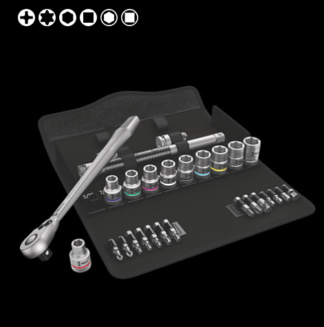 WERA/维拉 8100 SC 11 Zyklop棘轮扳手组套 05004081001
