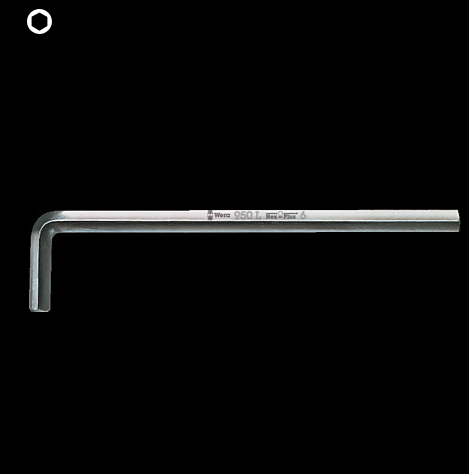 WERA/维拉 950 L 加长型内六角扳手 7.0x190 05021632001