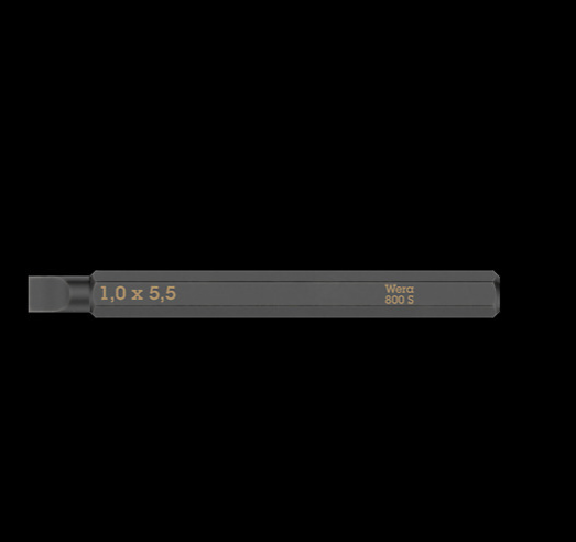 WERA/维拉 一字批头800 S 0,8 x 4,0 x 70 mm 05018140001