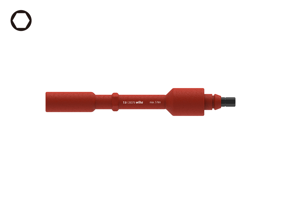 WIHA/威汉 内六角螺母起子杆电工绝缘T柄适用 38930