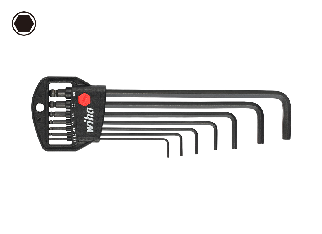 WIHA/威汉 黑森林系列Classic发黑球头内六角扳手7件套 47168