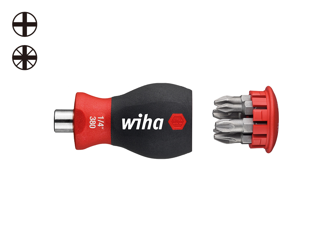 WIHA/威汉 6合1多功能磁吸短柄螺丝刀 10379