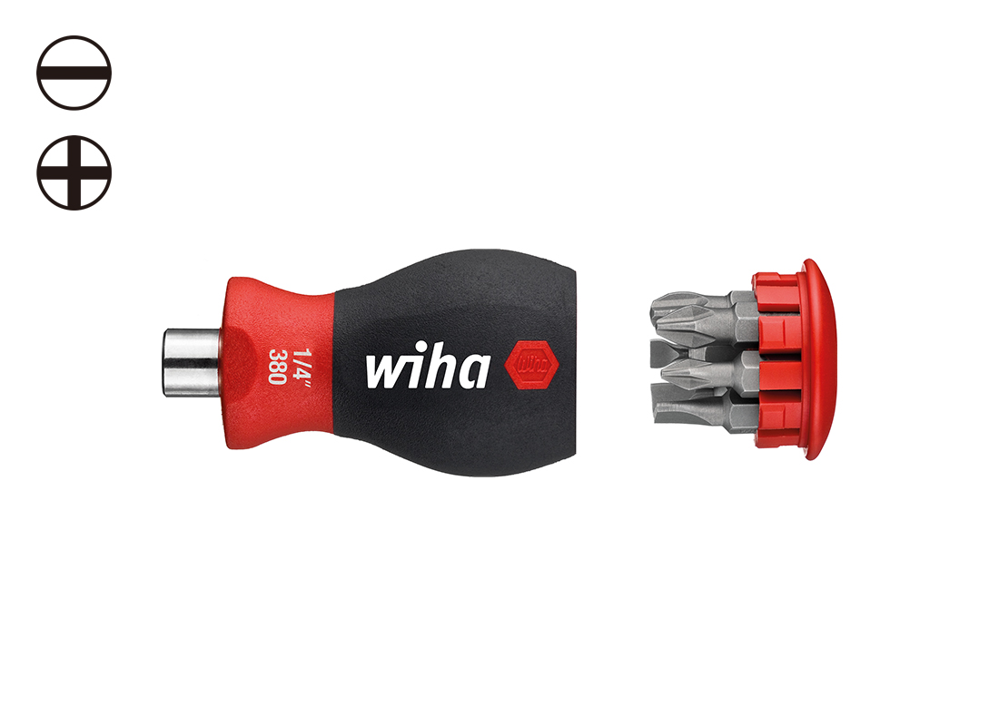 WIHA/威汉 6合1多功能磁吸短柄螺丝刀 10386