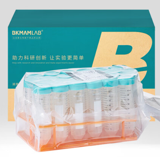 BKMAMLAB/比克曼生物50mL离心管/螺口尖底/绿盖/无菌/无DNA&RNA酶/无热原/泡沫装（清完库存后更改盖子颜色及描述）110403031