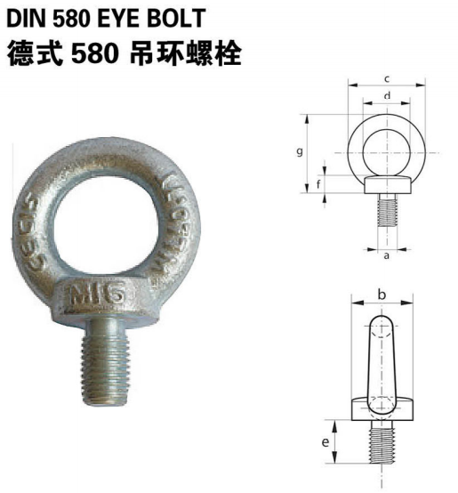 DAYAN/大雁 电镀DIN580 吊环螺钉 M100