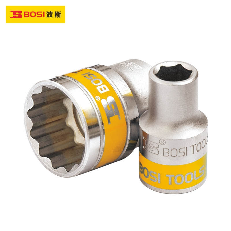 BOSI/波斯 12.5mm公制双色短套筒32mm 十二角 BS361832B