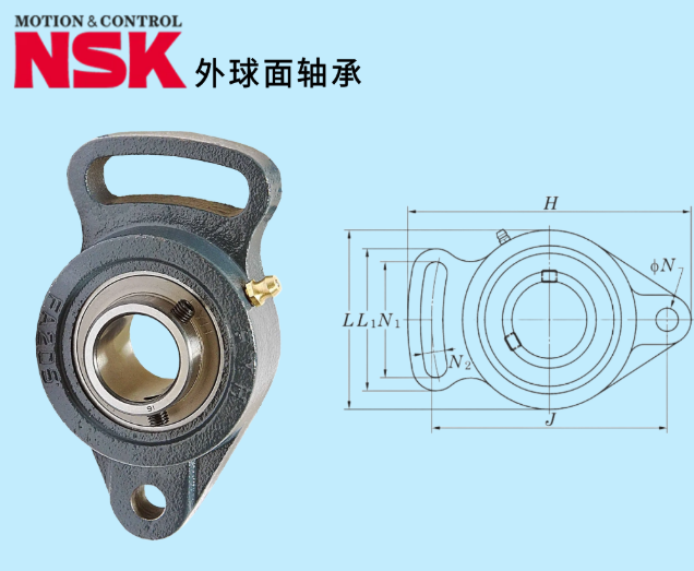 NSK/恩斯克带变形菱形座轴承UCFA209J LX AS3S5