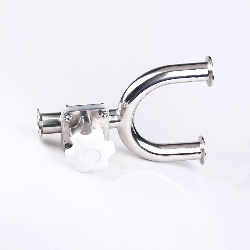 HONGKANG/宏康 316L食品级快装U型三通隔膜阀 φ63mm