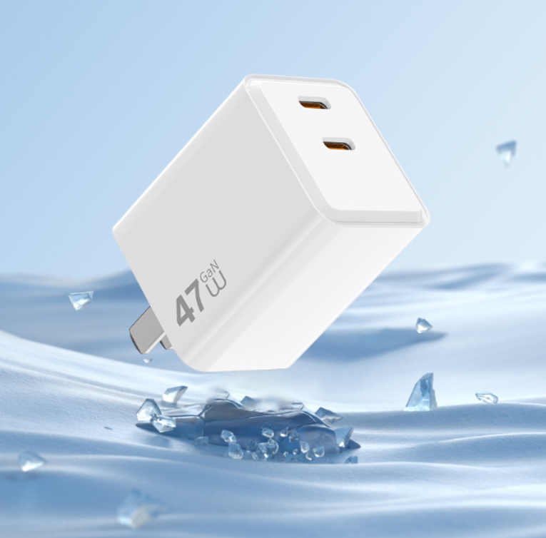 WiWU 小立方47W 2C GaN快充旅行适配器Wi-G025中规