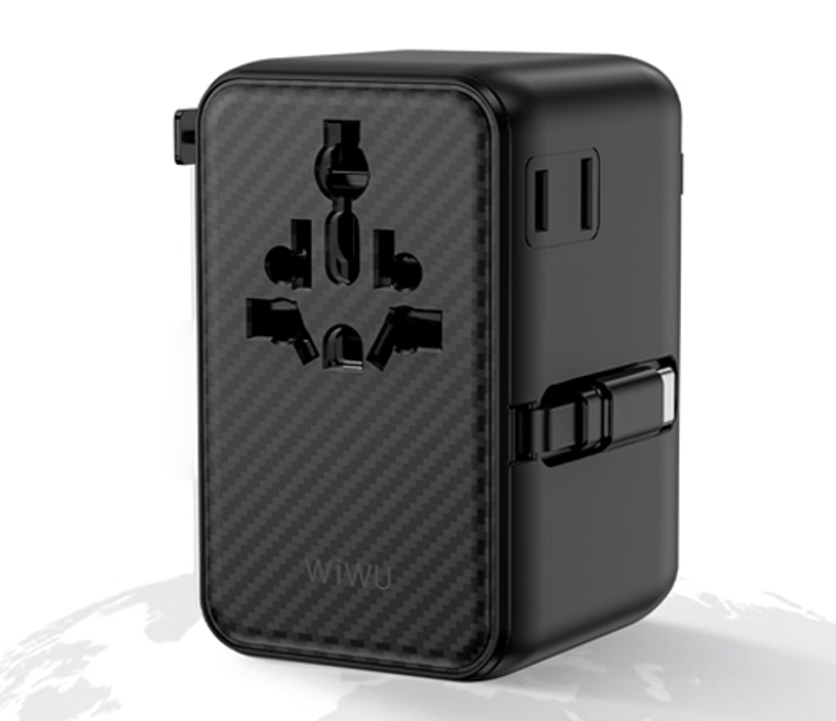 WiWU 战神70W氮化镓快充全球通转换插座 Warrior 70W GaN Universal Adapter