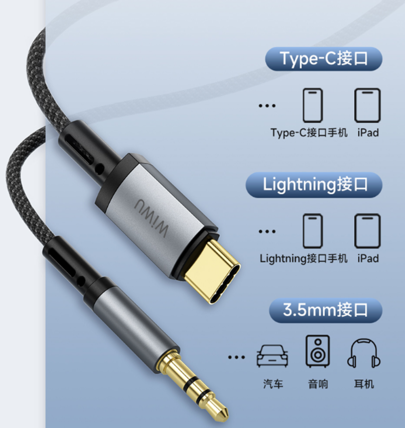 WiWU 传奇系列音频转接器Wi-C048T