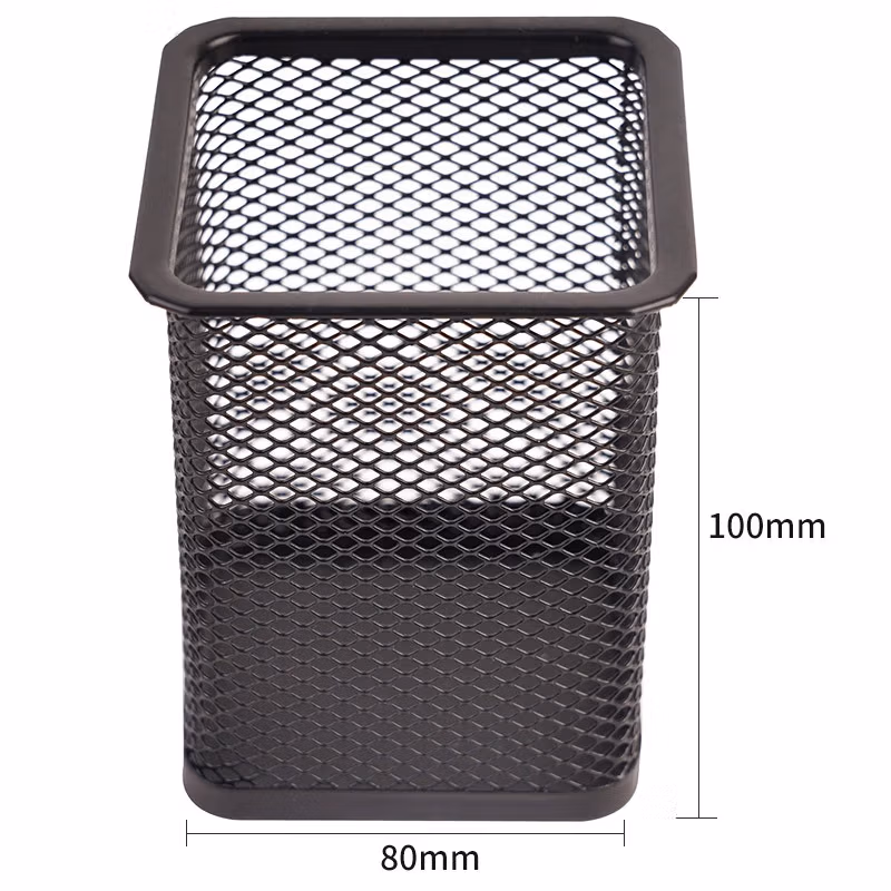 新绿天章0125 金属网状方形笔筒 1个 (个)