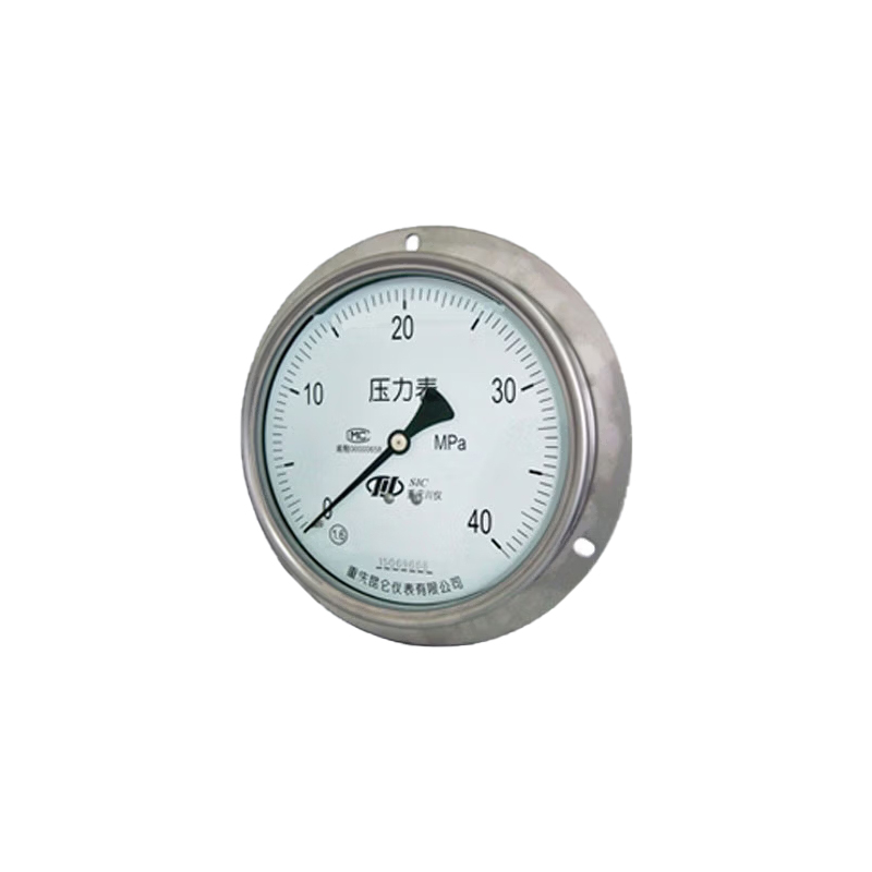 CY/川仪 轴向不锈钢耐震压力表 YTHN-60ZT,0~16MPa,M14×1.5,304+304