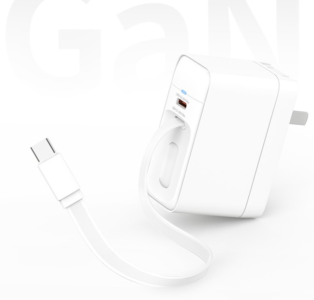 锐思/RECCI 40W伸缩线氮化镓快速充电器RC102