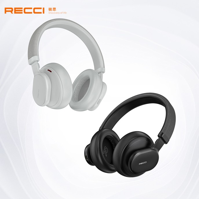 锐思/RECCI ANC双馈降噪头戴蓝牙耳机REP-W93太空灰